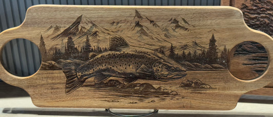 Salmon cutting board
